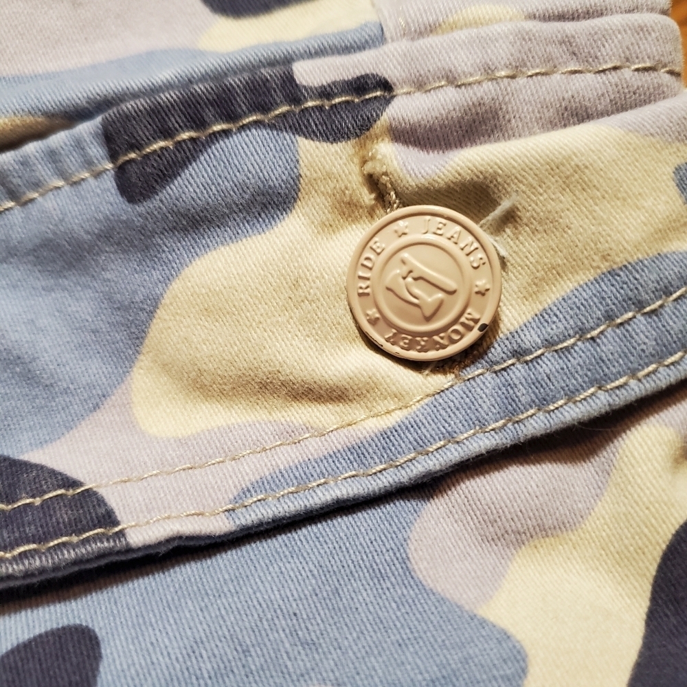 Monkey Ride Jeans Blue Camouflage Cargo Joggers - Picture 8 of 13